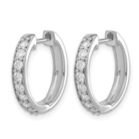 14k White Gold Diamond Hinged Hoop Earrings-EM4264-055-WA