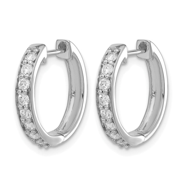 14k White Gold Diamond Hinged Hoop Earrings-EM4264-055-WA
