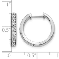 14k White Gold Diamond Hinged Hoop Earrings-EM4264-055-WA
