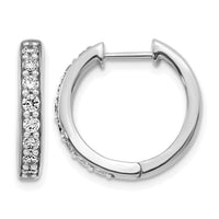 14k White Gold Diamond Hinged Hoop Earrings-EM4264-055-WA