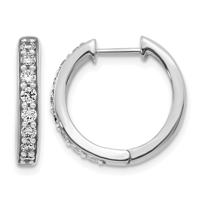 14k White Gold Diamond Hinged Hoop Earrings-EM4264-055-WA