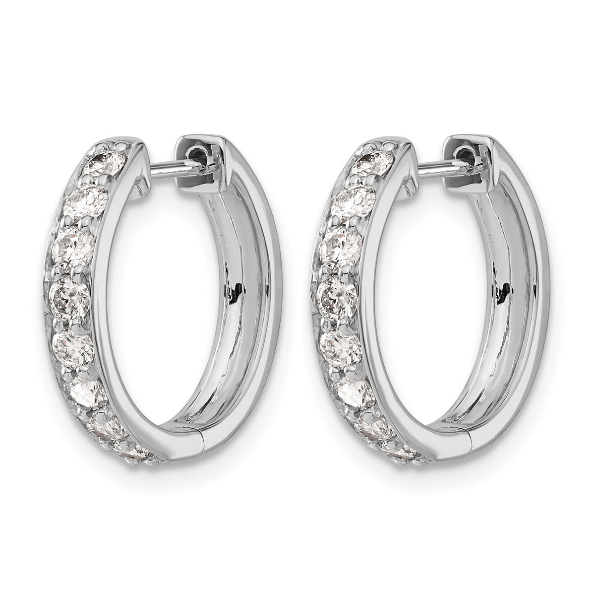 14k White Gold Diamond Hinged Hoop Earrings-EM4264-080-WA