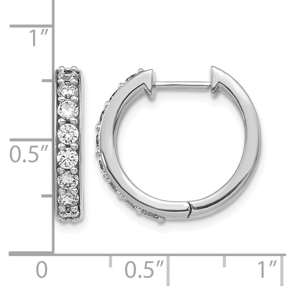 14k White Gold Diamond Hinged Hoop Earrings-EM4264-080-WA