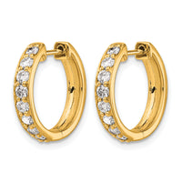 14k Diamond Hinged Hoop Earrings-EM4264-080-YA