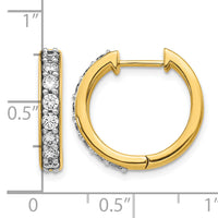 14k Diamond Hinged Hoop Earrings-EM4264-080-YA