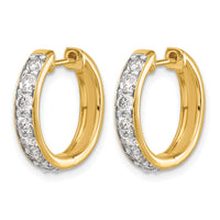 14k Diamond Hinged Hoop Earrings-EM4264-100-YA