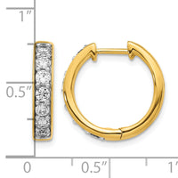 14k Diamond Hinged Hoop Earrings-EM4264-100-YA