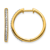 14k Diamond Hinged Hoop Earrings-EM4265-025-YA