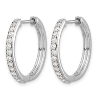 14k White Gold Diamond Hinged Hoop Earrings-EM4265-060-WA