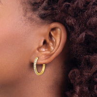 14k Diamond Hinged Hoop Earrings-EM4265-060-YA