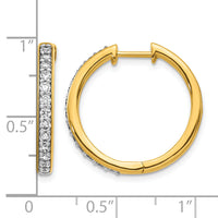 14k Diamond Hinged Hoop Earrings-EM4265-060-YA