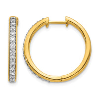 14k Diamond Hinged Hoop Earrings-EM4265-060-YA