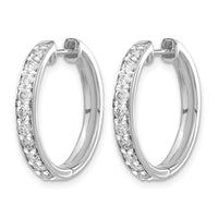 14k White Gold Diamond Hinged Hoop Earrings-EM4265-100-WA