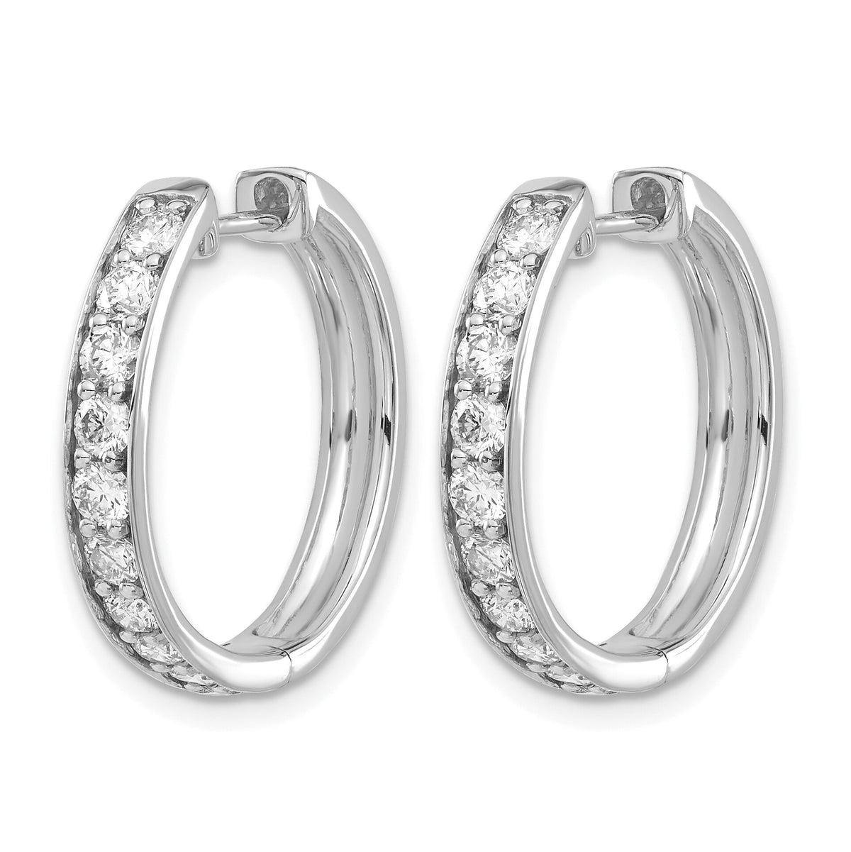 14k White Gold Diamond Hinged Hoop Earrings-EM4265-125-WA