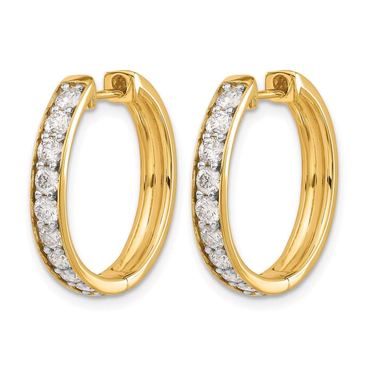 14k Diamond Hinged Hoop Earrings-EM4265-125-YA