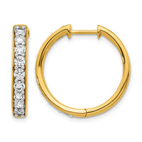 14k Diamond Hinged Hoop Earrings-EM4265-125-YA