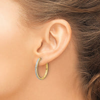 14k Diamond Hinged Hoop Earrings-EM4266-050-YA