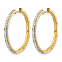 14k Diamond Hinged Hoop Earrings-EM4267-050-YA