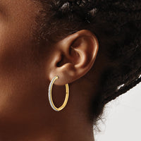 14k Diamond Hinged Hoop Earrings-EM4267-050-YA