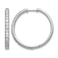 14k White Gold Diamond Hinged Hoop Earrings-EM4267-125-WA