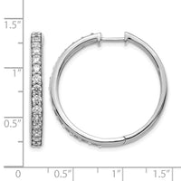 14k White Gold Diamond Hinged Hoop Earrings-EM4267-150-WA
