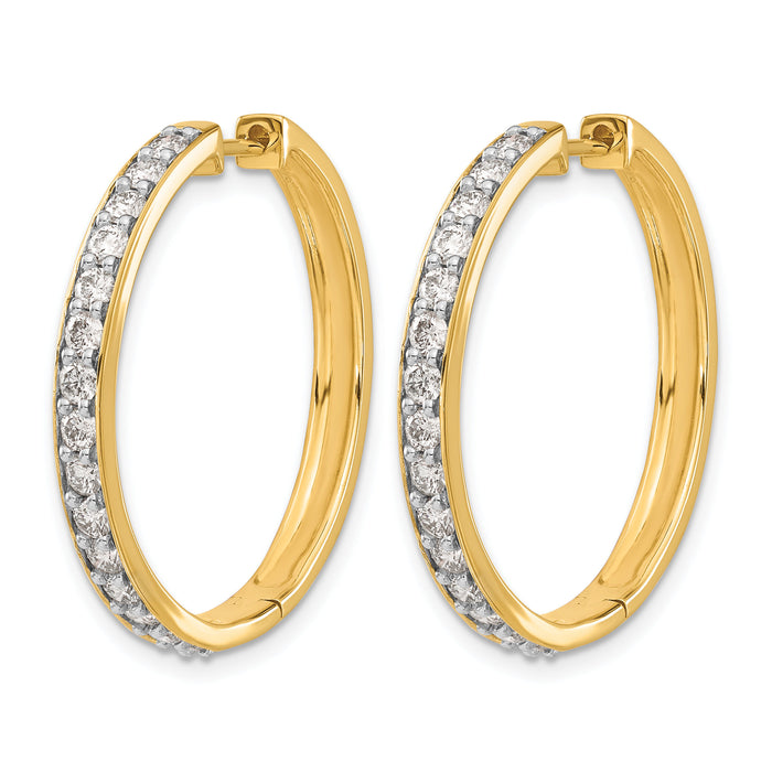 14k Diamond Hinged Hoop Earrings-EM4267-150-YA