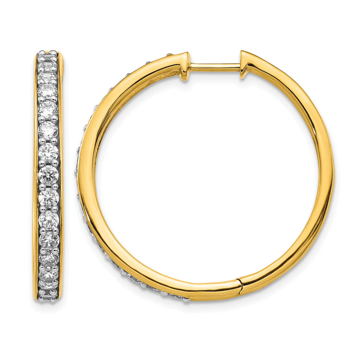 14k Diamond Hinged Hoop Earrings-EM4267-150-YA