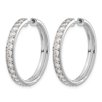 14k White Gold Diamond Hinged Hoop Earrings-EM4267-200-WA