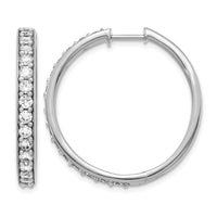 14k White Gold Diamond Hinged Hoop Earrings-EM4267-200-WA
