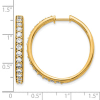 14k Diamond Hinged Hoop Earrings-EM4267-200-YA