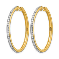14k Diamond Hinged Hoop Earrings-EM4268-075-YA