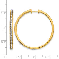 14k Diamond Hinged Hoop Earrings-EM4268-075-YA