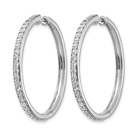 14k White Gold Diamond Hinged Hoop Earrings-EM4268-125-WA