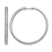 14k White Gold Diamond Hinged Hoop Earrings-EM4268-125-WA