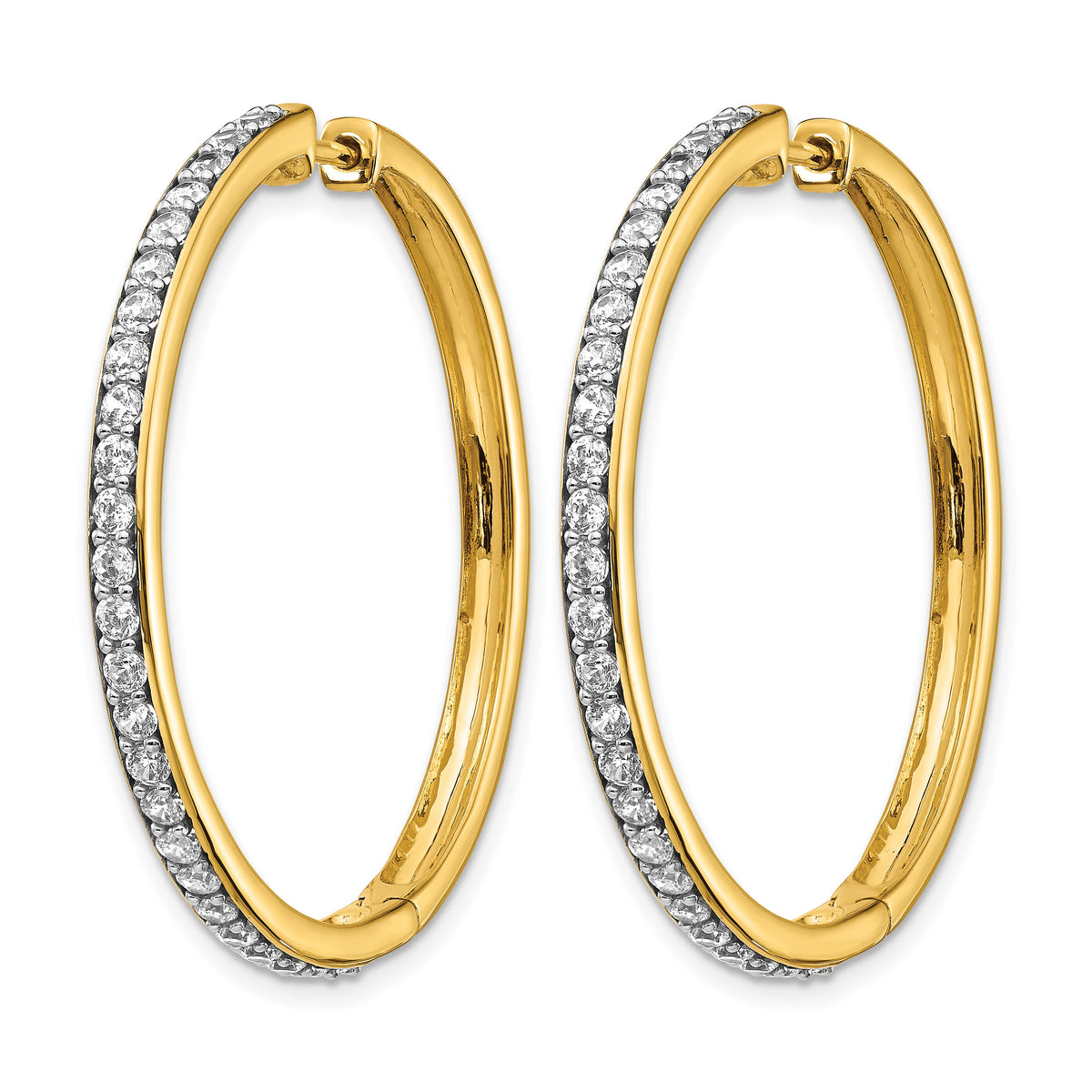 14k Diamond Hinged Hoop Earrings-EM4268-125-YA