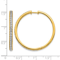 14k Diamond Hinged Hoop Earrings-EM4268-125-YA