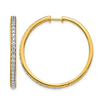 14k Diamond Hinged Hoop Earrings-EM4268-125-YA