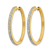 14k Yellow Gold Diamond Milgrain Hinged Hoop Earrings-EM4280-055-YA