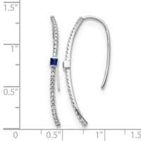 14k White Gold Diamond and Sapphire Earrings-EM4312-SA-033-WA