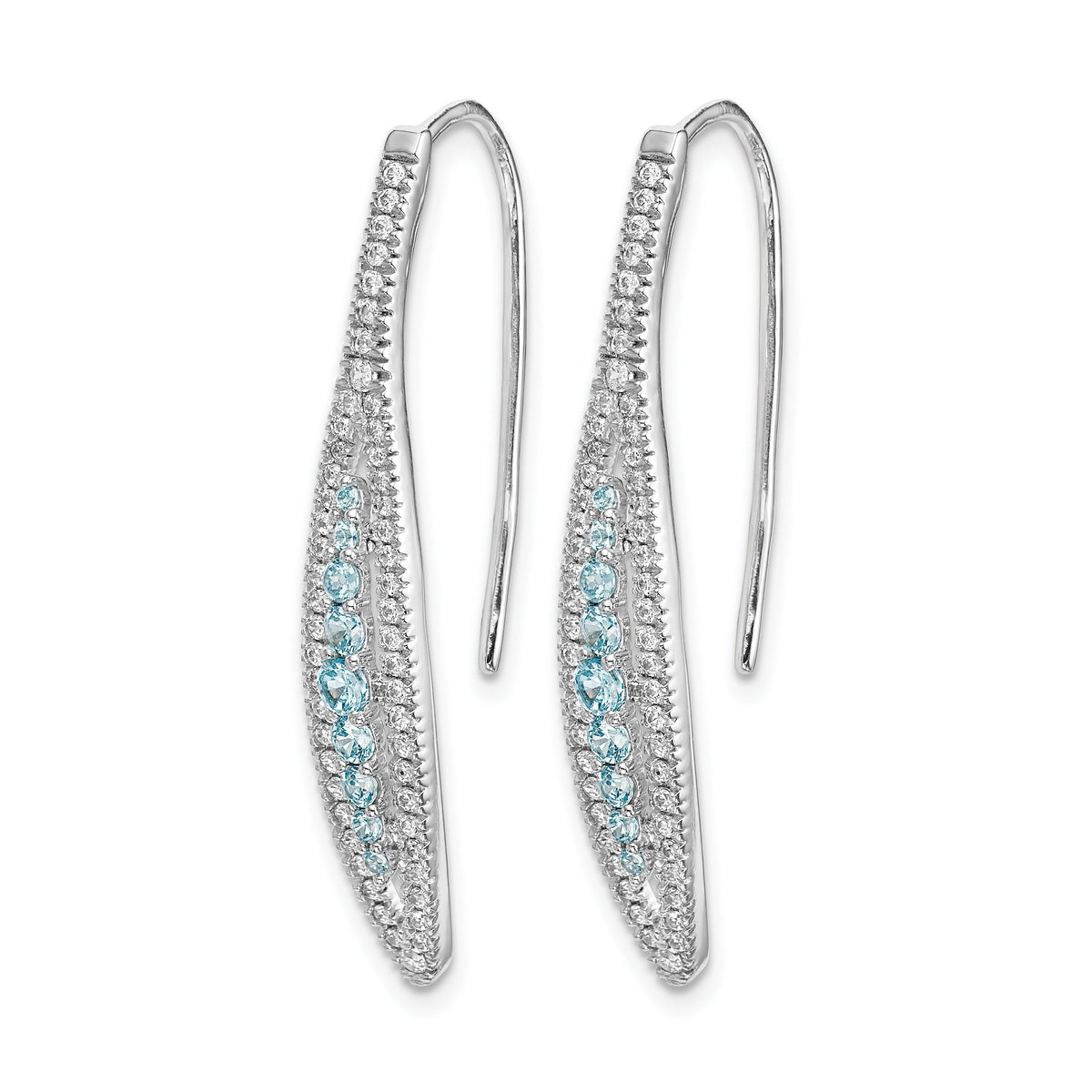 14k White Gold Diamond and Aquamarine Earrings-EM4316-AQ-050-WA