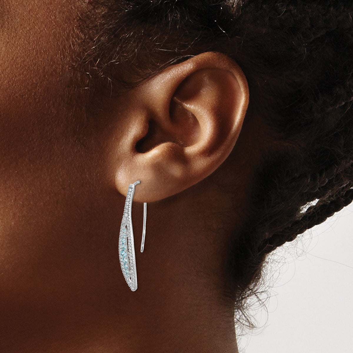 14k White Gold Diamond and Aquamarine Earrings-EM4316-AQ-050-WA