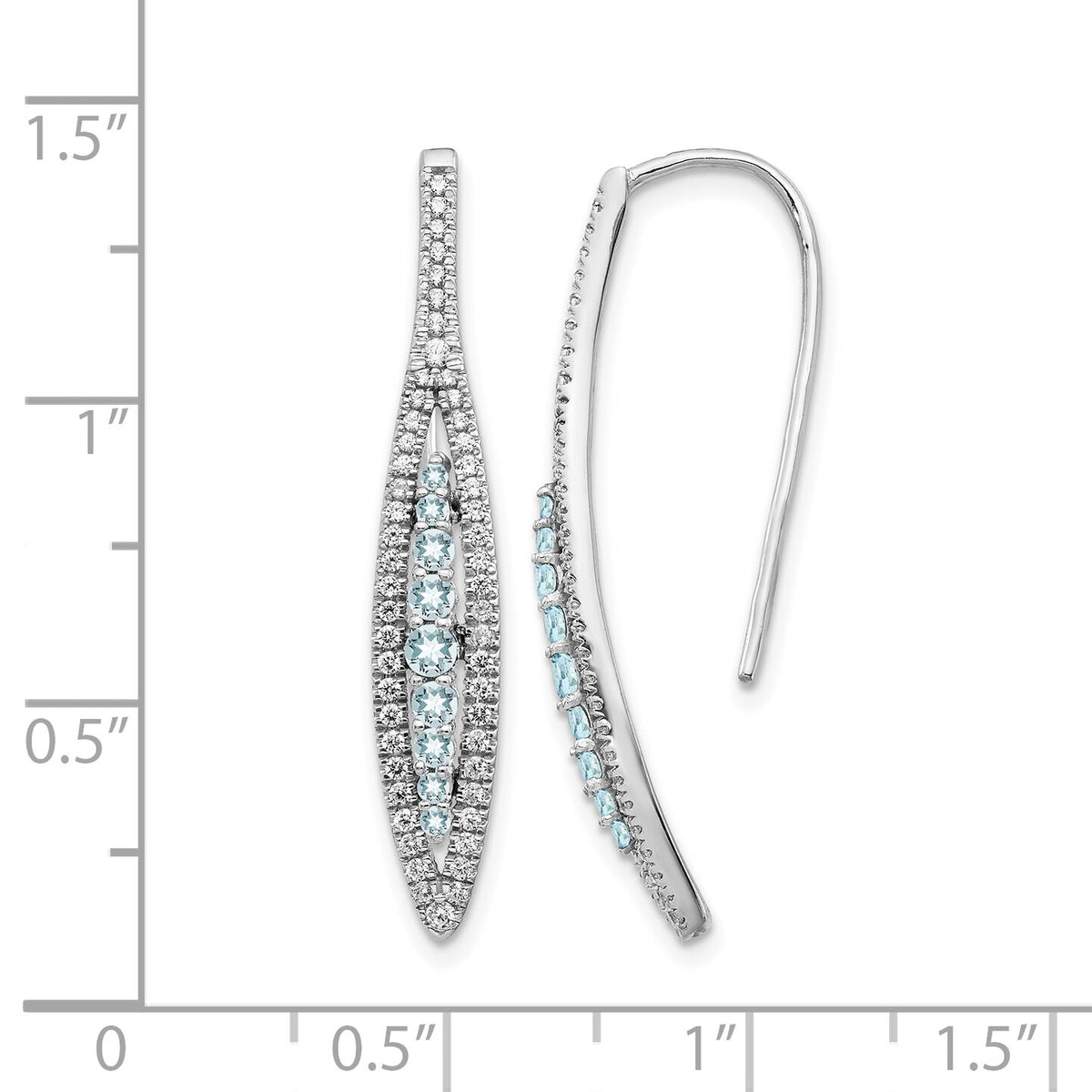 14k White Gold Diamond and Aquamarine Earrings-EM4316-AQ-050-WA