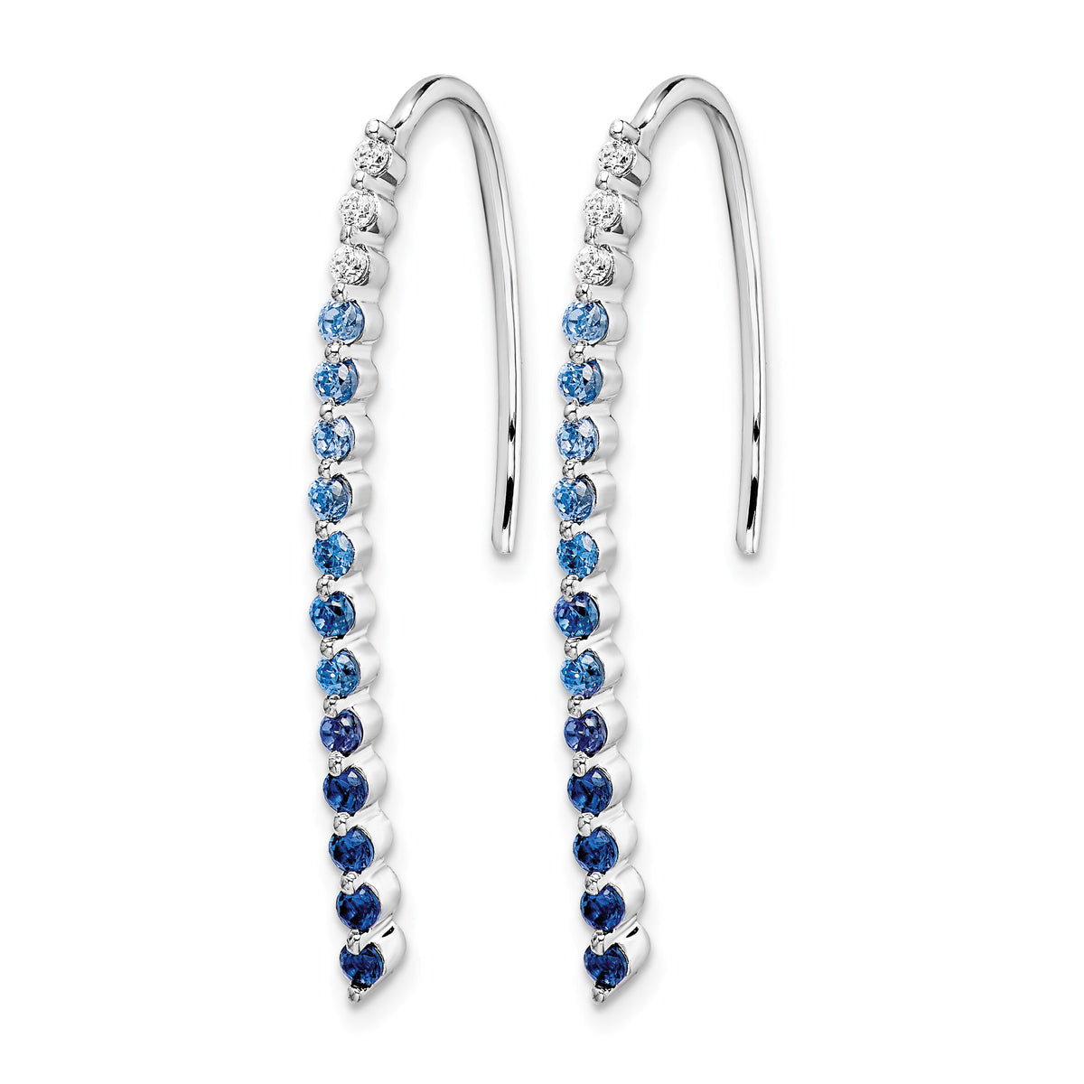 14k White Gold Diamond and Sapphire Earrings-EM4318-SA-010-WA