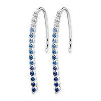 14k White Gold Diamond and Sapphire Earrings-EM4318-SA-010-WA