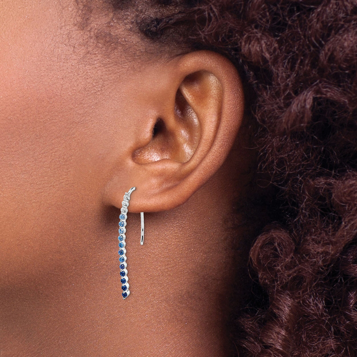 14k White Gold Diamond and Sapphire Earrings-EM4318-SA-010-WA