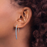 14k White Gold Diamond and Sapphire Earrings-EM4318-SA-010-WA