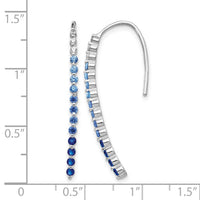 14k White Gold Diamond and Sapphire Earrings-EM4318-SA-010-WA