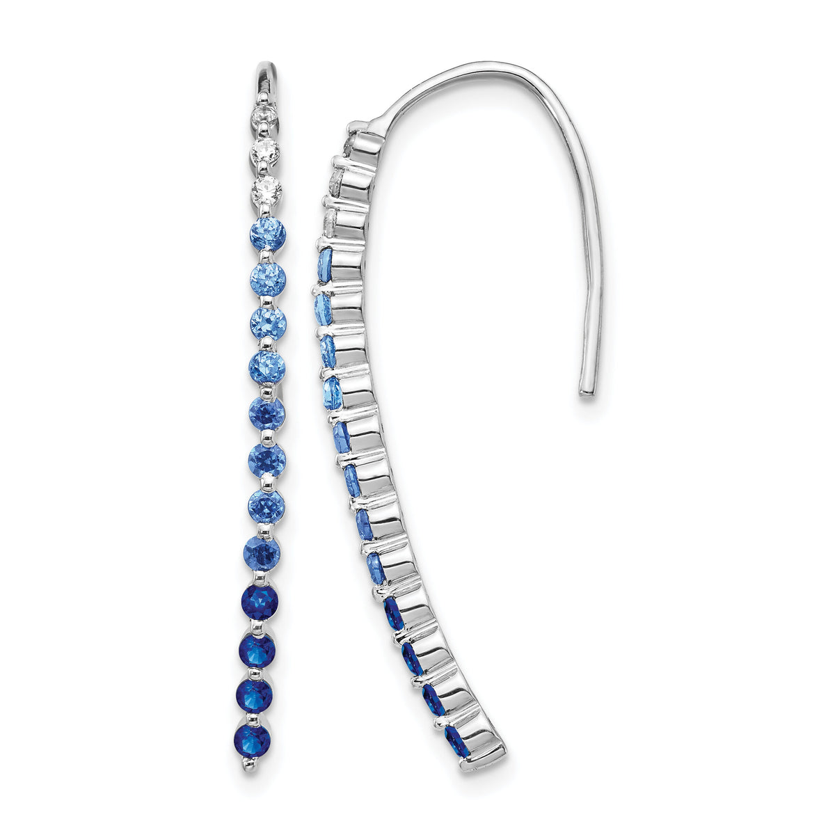 14k White Gold Diamond and Sapphire Earrings-EM4318-SA-010-WA