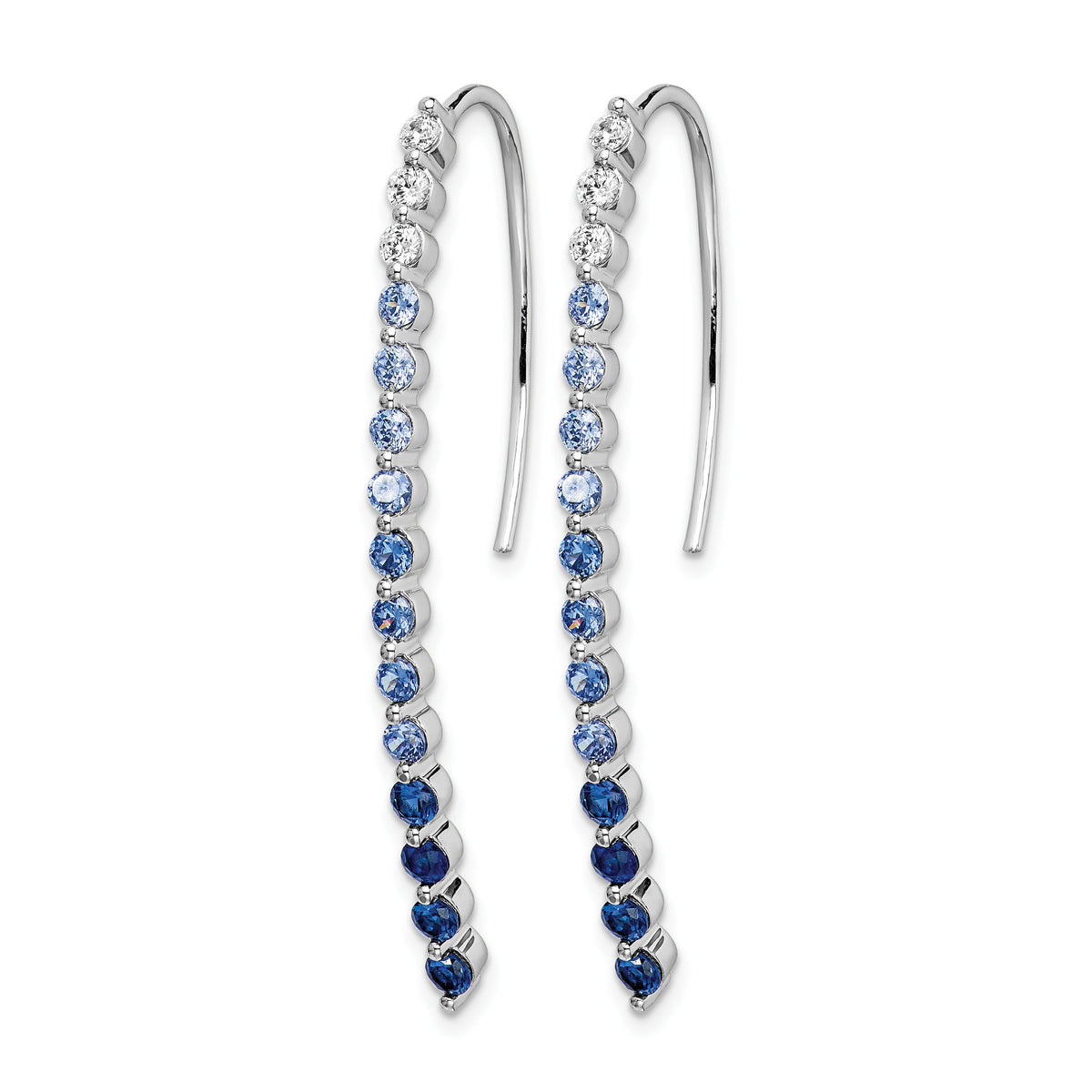 14k White Gold Diamond and Sapphire Earrings-EM4318-SA-025-WA
