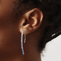 14k White Gold Diamond and Sapphire Earrings-EM4318-SA-025-WA